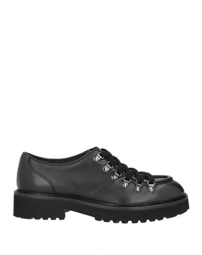 Shop Doucal's Woman Lace-up Shoes Black Size 9 Soft Leather