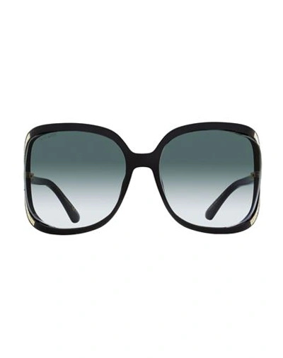 Shop Jimmy Choo Butterfly Tilda /g Sunglasses Woman Sunglasses Black Size 60 Plastic, Acetate