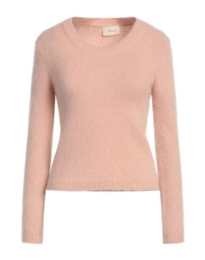 Vicolo Woman Sweater Camel Size Onesize Mohair Wool, Polyamide, Wool In Pink