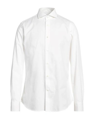 Shop Guglielminotti Man Shirt Ivory Size 17 ½ Cotton In White