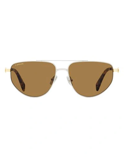Shop Lanvin Modified Avaitor Lnv105s Sunglasses Sunglasses Multicolored Size 58 Metal, Acetate In Fantasy