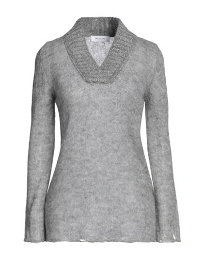 Shop Aglini Woman Sweater Grey Size 10 Mohair Wool, Polyamide, Wool, Textile Fibers