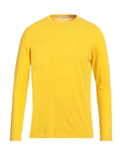 Shop Kangra Man Sweater Yellow Size 40 Cotton