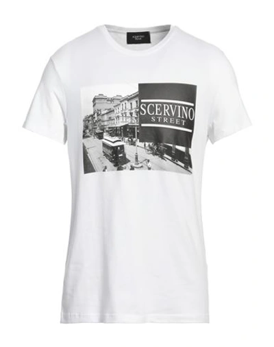 Shop Ermanno Scervino Man T-shirt White Size Xl Cotton, Elastane