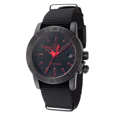 Shop Glycine Airman Contemporary Worldtimer Mens Quartz Watch Gl1036 In Red   / Black