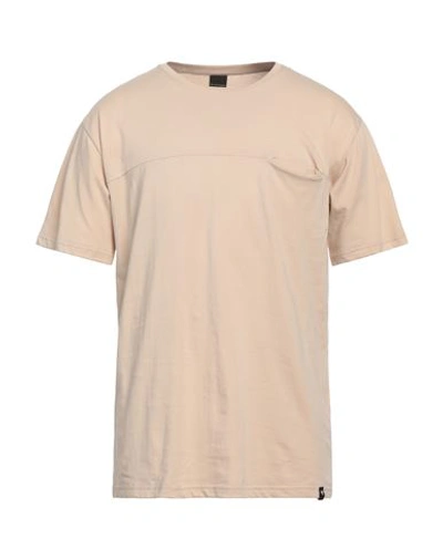 Shop Why Not Brand Man T-shirt Beige Size S Cotton