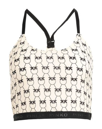 Pinko Woman Top Beige Size L Polyester, Elastane, Polyamide In Beige