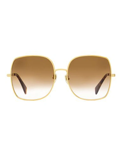 Shop Lanvin Square Lnv106s Sunglasses Woman Sunglasses Brown Size 60 Metal, Acetate