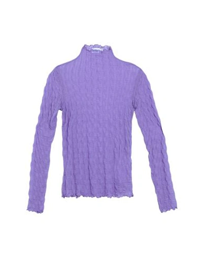 Shop Vila Woman T-shirt Purple Size Xl Polyamide, Elastane