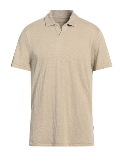 Shop John Varvatos Man Polo Shirt Beige Size Xxl Cotton