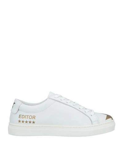 The Editor Man Sneakers White Size 4 Soft Leather In White