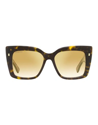 Shop Dsquared2 Refined D20017s Sunglasses Woman Sunglasses Brown Size 54 Acetate