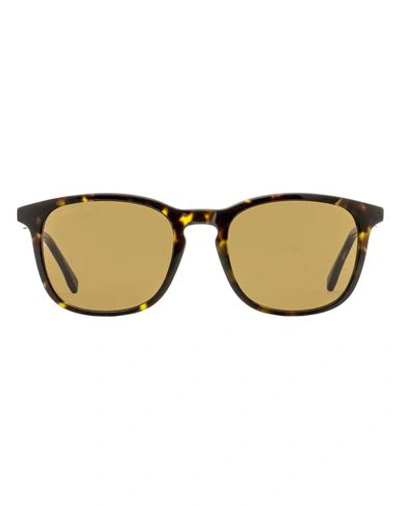 Shop Lacoste Rectangular L961s Sunglasses Man Sunglasses Brown Size 52 Acetate