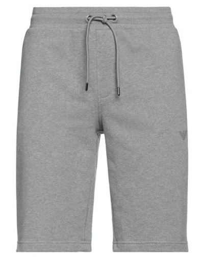 Shop Emporio Armani Man Shorts & Bermuda Shorts Grey Size Xxl Cotton, Polyester