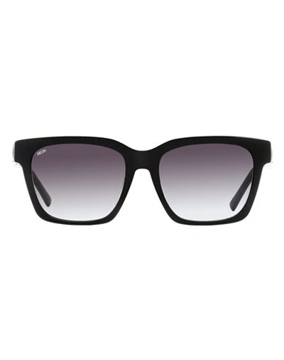 Shop Mcm Rectangular 713sa Sunglasses Sunglasses Black Size 55 Acetate