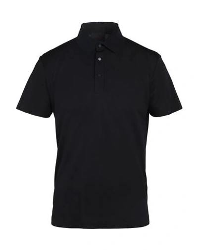 Peuterey Man Polo Shirt Black Size M Polyester In Black