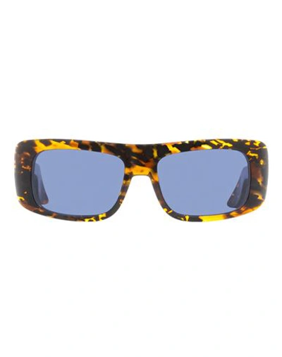 Shop Marni Rectangular Me641s Sunglasses Sunglasses Brown Size 54 Acetate