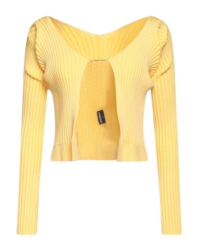 Shop Jacquemus Woman Sweater Yellow Size 2 Viscose, Polyamide, Elastane, Polyester