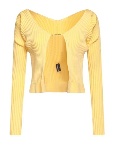 Jacquemus Woman Sweater Yellow Size 2 Viscose, Polyamide, Elastane, Polyester In Yellow