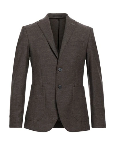 Shop Straf Man Blazer Lead Size 44 Virgin Wool, Viscose In Grey