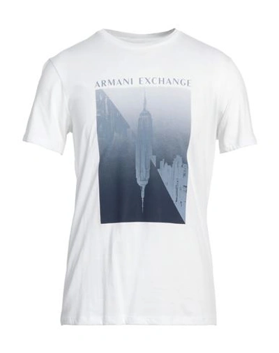 Armani Exchange Man T-shirt White Size Xxl Cotton In White