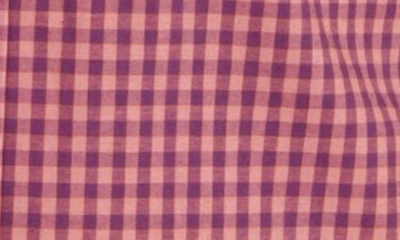 Shop Tailorbyrd Regular Fit Gingham Stretch Button-down Shirt In Coral