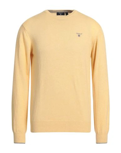 Shop Gant Man Sweater Light Yellow Size L Wool