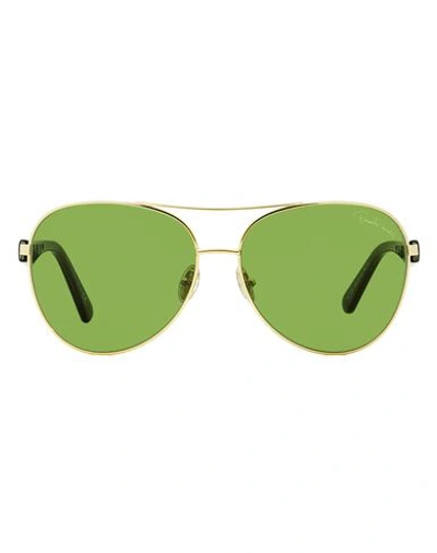 Shop Roberto Cavalli Pilot Rc1108 Sunglasses Woman Sunglasses Gold Size 61 Metal, Acetate