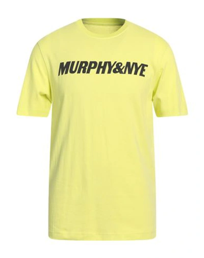 Shop Murphy & Nye Man T-shirt Light Yellow Size Xxl Cotton