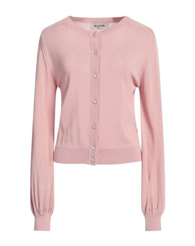 Blugirl Woman Cardigan Light Pink Size 10 Viscose, Polyamide In Pink