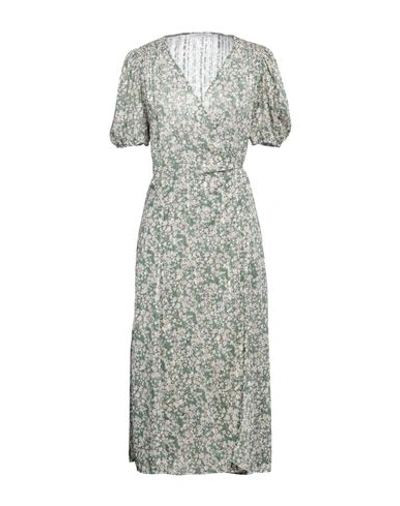 Shop Gerard Darel Woman Midi Dress Green Size 8 Polyester, Metallic Polyester