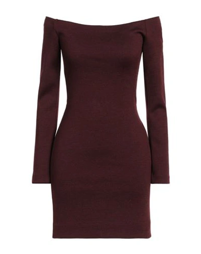 Shop Gauchère Gauchere Woman Short Dress Burgundy Size 6 Virgin Wool In Red
