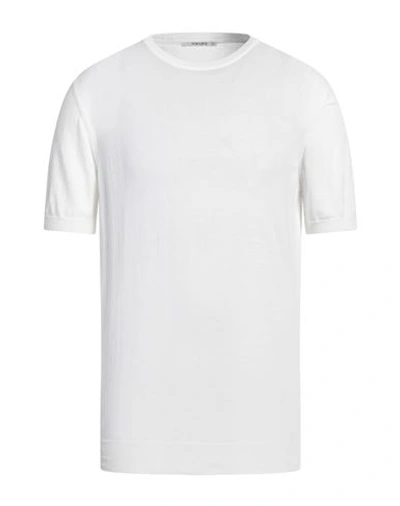 Kangra Cashmere Kangra Man Sweater White Size 42 Cotton In White