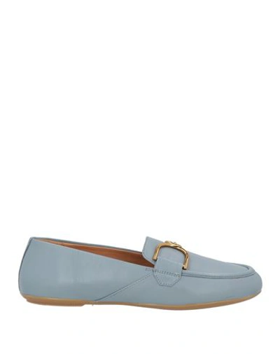 Shop Geox Woman Loafers Light Blue Size 8 Soft Leather