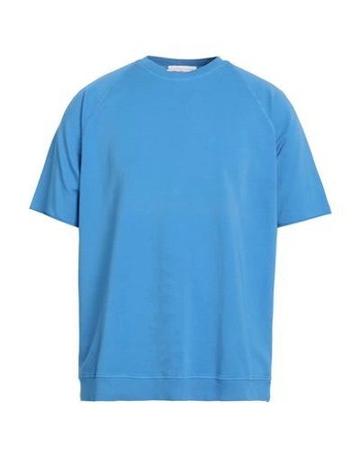 Shop Daniele Fiesoli Man Sweatshirt Azure Size Xxl Cotton, Elastane In Blue