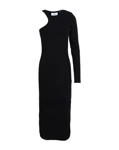 Shop Jjxx By Jack & Jones Woman Midi Dress Black Size M Cotton, Elastane