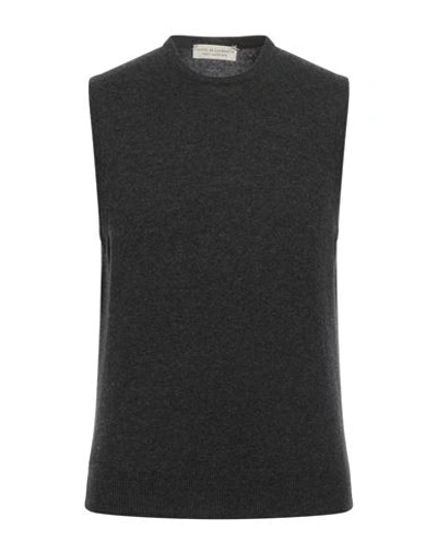 FILIPPO DE LAURENTIIS FILIPPO DE LAURENTIIS MAN SWEATER CHARCOAL SIZE 38 MERINO WOOL, CASHMERE 