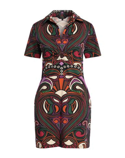 Desigual Woman Mini Dress Green Size S Cotton, Viscose, Elastane In Green