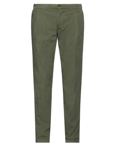 Shop Re-hash Re_hash Man Pants Military Green Size 30 Cotton, Elastane