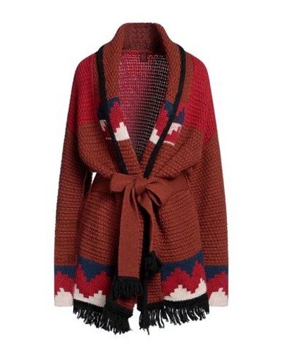 Shop Stefanel Woman Cardigan Brown Size L Acrylic, Wool, Alpaca Wool