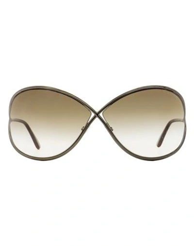 Shop Tom Ford Butterfly Tf130 Miranda Sunglasses Woman Sunglasses Brown Size 68 Metal, Plastic