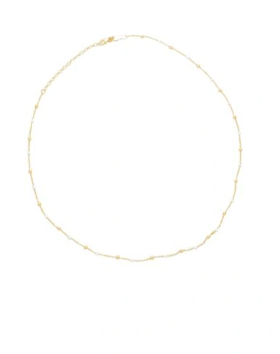 Shop Kurshuni Chain Bead Necklace Woman Necklace Gold Size - 925/1000 Silver, Cubic Zirconia