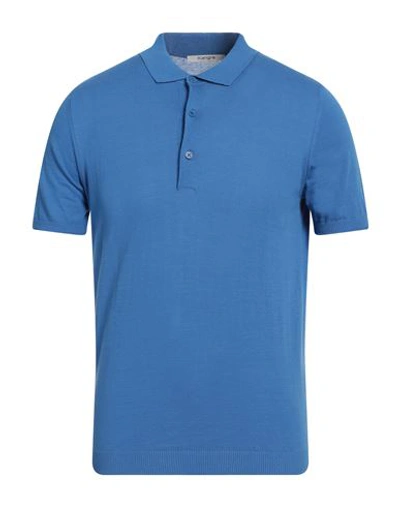 Shop Kangra Man Sweater Azure Size 38 Cotton, Linen In Blue