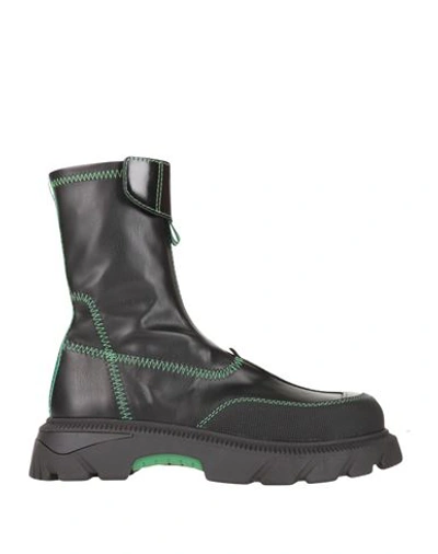 Shop E8 By Miista Danica Raven Ankle Boots Woman Ankle Boots Black Size 10.5 Calfskin, Textile Fibers