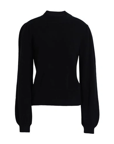Shop Vila Woman Turtleneck Black Size Xl Viscose, Nylon, Polyester