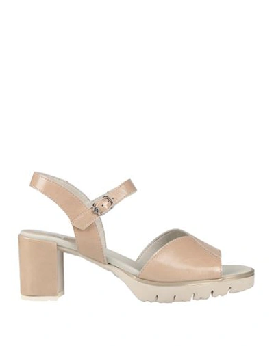 Callaghan Woman Sandals Beige Size 10 Soft Leather | ModeSens