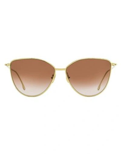Shop Victoria Beckham Cat-eye Vb209s Sunglasses Woman Sunglasses Brown Size 59 Metal