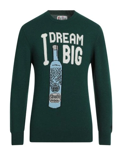 Shop Mc2 Saint Barth Man Sweater Green Size M Wool, Viscose, Polyamide, Cashmere