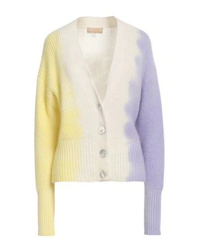 120% Lino Woman Cardigan Ivory Size Xs Cashmere, Mohair Wool, Wool, Polyamide In White