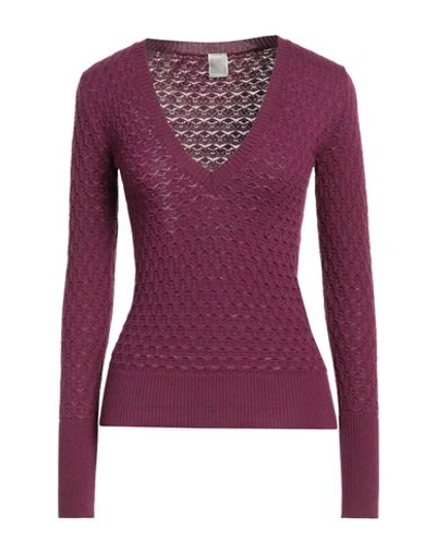 Shop Eleventy Woman Sweater Deep Purple Size S Wool